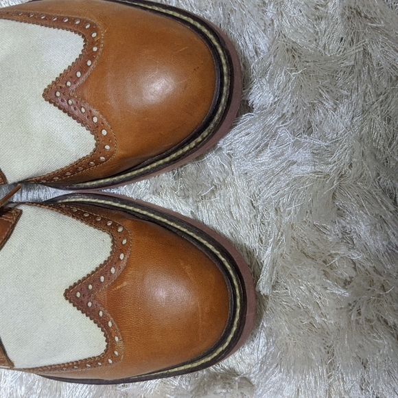 Cole Haan Tan Linen Wingtip Oxfords 12M - Picture 2 of 14